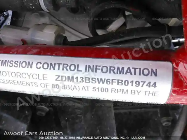 2015 Ducati Diavel ZDM13BSW6FB019744 — Iaai auction photo 10