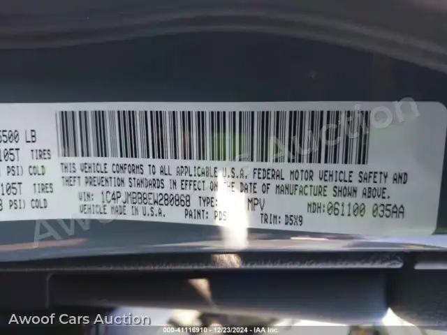 2014 Jeep Cherokee 1C4PJMBB8EW280868 — Iaai auction photo 9