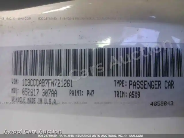 2015 Chrysler 200 1C3CCCAB7FN721261 — Iaai auction photo 9