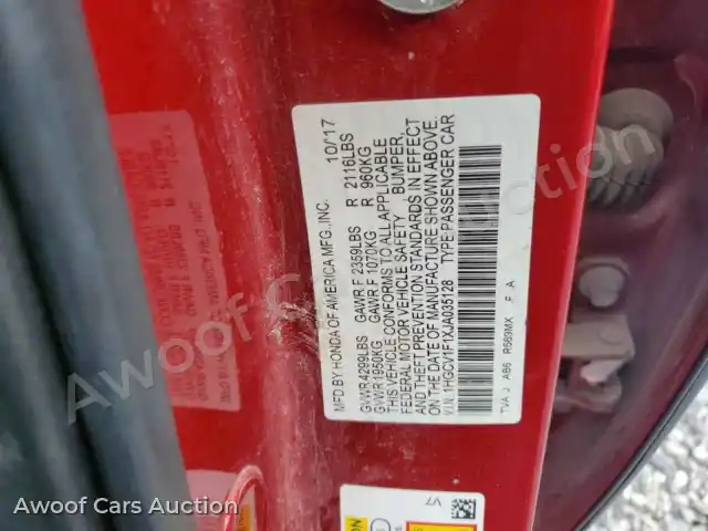 2018 Honda Accord 1HGCV1F1XJA035128 — hoton gwanjo Copart na 12