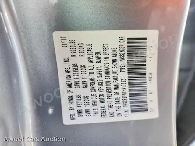 2017 Honda Accord 1HGCR2F90HA136527 — Copart auction photo 13