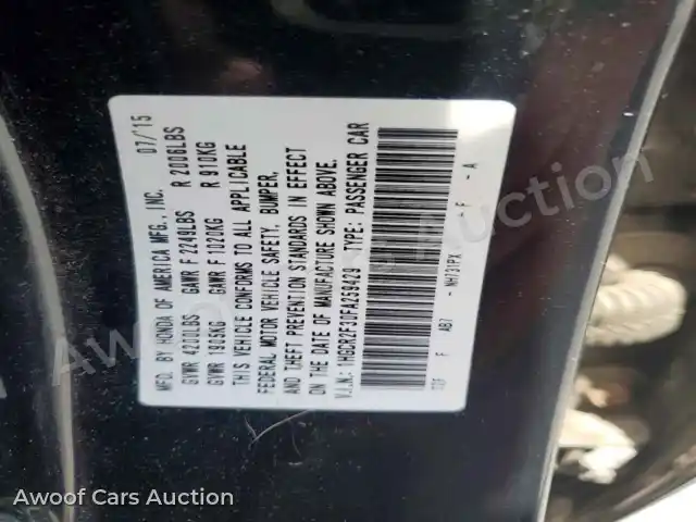 2015 Honda Accord 1HGCR2F30FA259429 — Copart auction photo 12