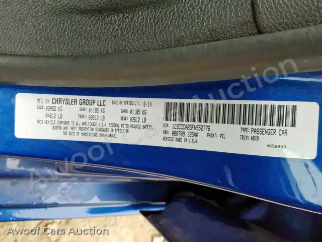 2015 Chrysler 200 1C3CCCAB5FN552776 — Copart auction photo 10