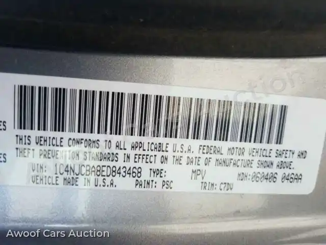 2014 Jeep Compass 1C4NJCBA8ED843468 — Copart auction photo 10