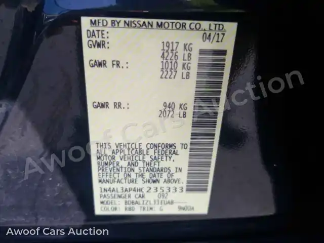 2017 Nissan Altima 1N4AL3AP4HC235333 — Manheim auction photo 25