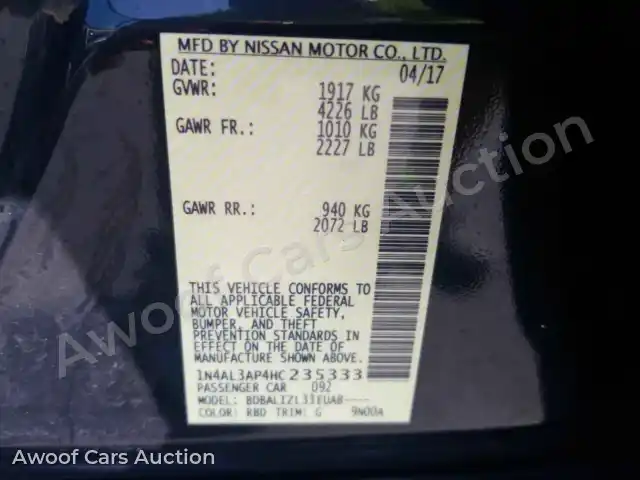 2017 Nissan Altima 1N4AL3AP4HC235333 — Manheim auction photo 26