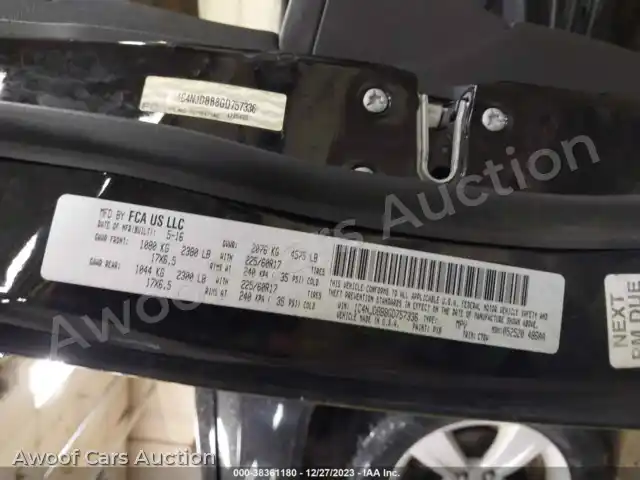 2016 Jeep Compass 1C4NJDBB8GD757336 — Iaai auction photo 9