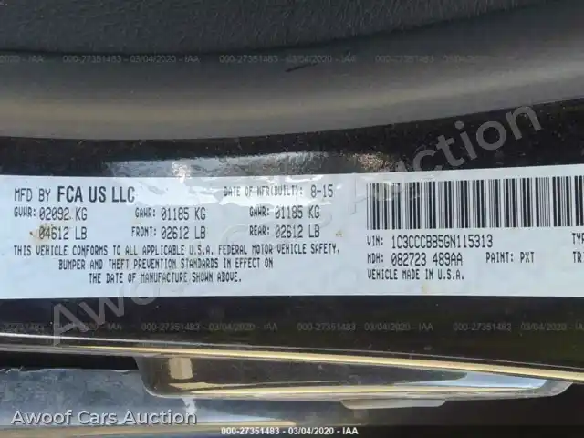 2016 Chrysler 200 1C3CCCBB5GN115313 — photo 9 de la vente Iaai