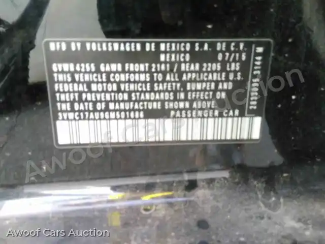2016 Volkswagen Golf 3VWC17AU9GM501686 — Manheim auction photo 6