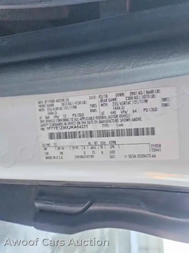 2018 Ford Transit 1FTYE1ZMXJKA64231 — Copart auction photo 13