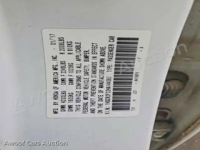 2017 Honda Accord 1HGCR2F32HA144060 — hoton gwanjo Copart na 13