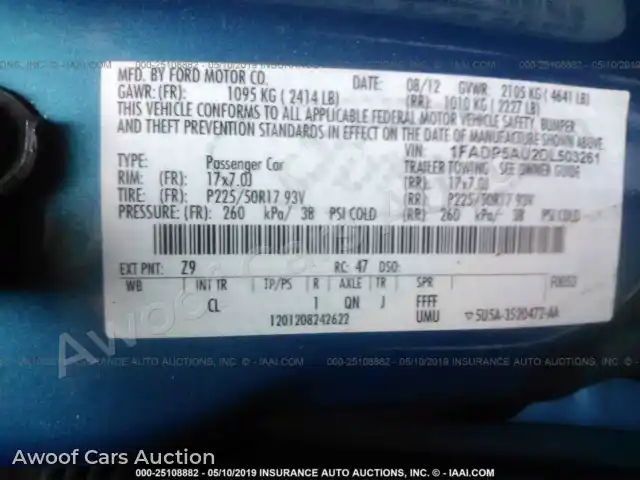 2013 Ford C-MAX 1FADP5AU2DL503261 — Iaai auction photo 9