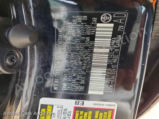 2011 Toyota Corolla 2T1BU4EE5BC752780 — Copart auction photo 12