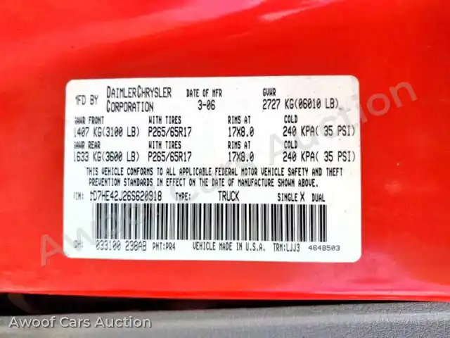 2006 Dodge Dakota 1D7HE42J26S620918 — Copart auction photo 12