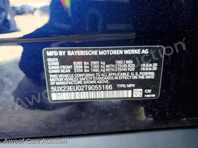 2026 BMW X5 5UX23EU02T9055166 — Copart auction photo 13