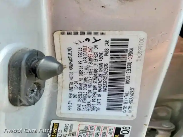 2005 Toyota Corolla 1NXBR32EX5Z429036 — Copart auction photo 12