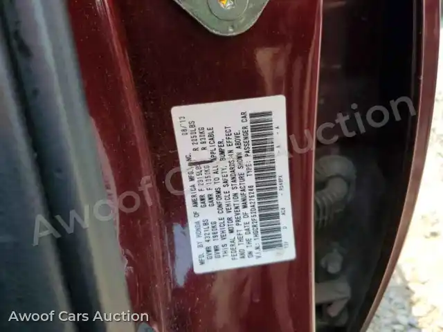 2013 Honda Accord 1HGCR2F52DA276246 — Copart auction photo 12