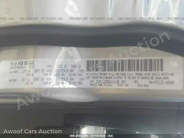 2016 Jeep Cherokee 1C4PJLCB3GW114138 — Iaai auction photo 9