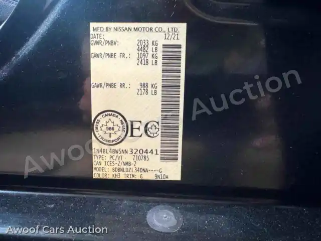 2022 Nissan Altima 1N4BL4BW5NN320441 — Copart auction photo 10