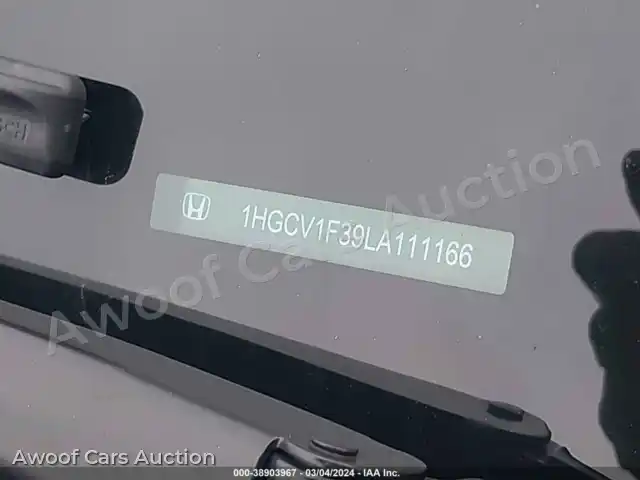 2020 Honda Accord 1HGCV1F39LA111166 — Iaai auction photo 9
