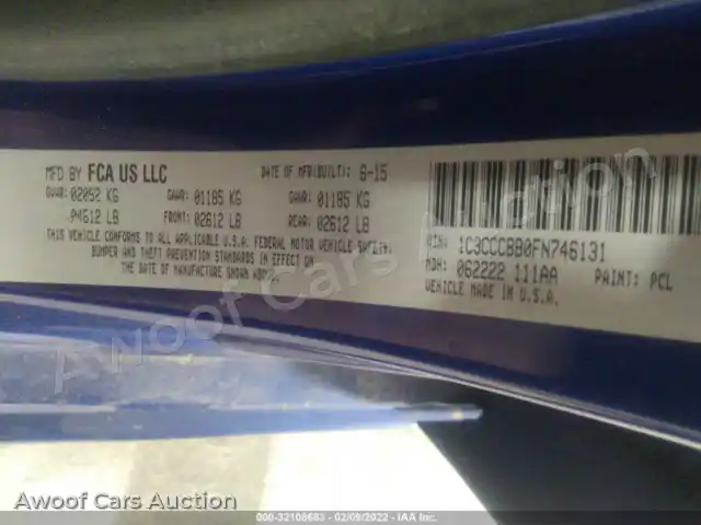 2015 Chrysler 200 1C3CCCBB0FN746131 — Iaai auction photo 9