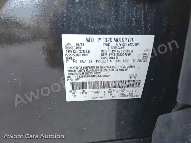2014 Ford Explorer 1FM5K8F88EGA68021 — Copart auction photo 12