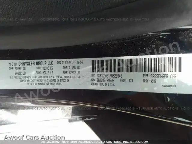 2015 Chrysler 200 1C3CCCAB1FN526949 — Iaai auction photo 9