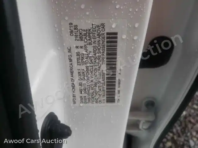 2020 Acura TLX 19UUB1F32LA005977 — Copart auction photo 10