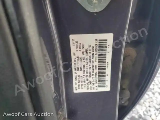 2013 Honda Accord 1HGCR2F39DA137231 — photo 13 de la vente Copart