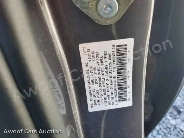 2016 Honda Accord 1HGCR3F8XGA022756 — Copart auction photo 12