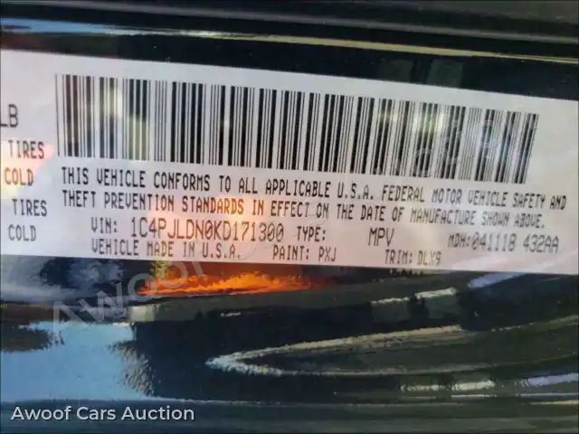2019 Jeep Cherokee 1C4PJLDN0KD171300 — photo 10 de la vente Copart