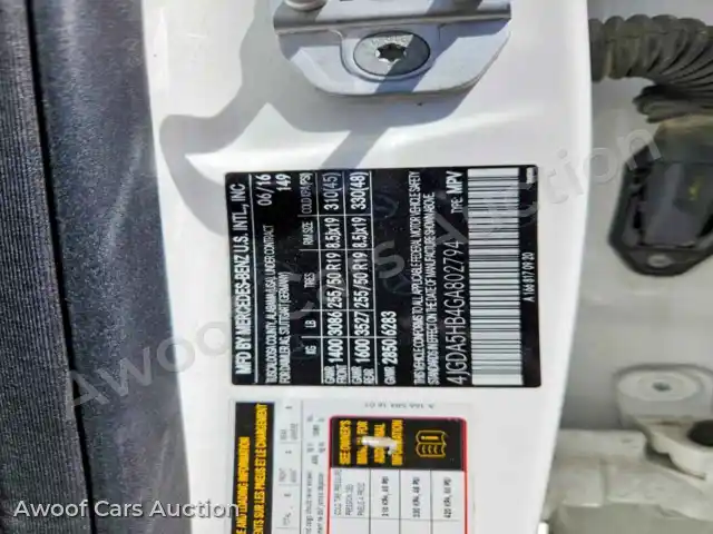 2016 Mercedes-Benz GLE-Class 4JGDA5HB4GA802794 — Copart auction photo 14