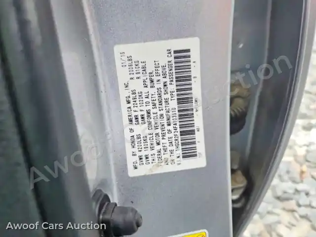 2015 Honda Accord 1HGCR2F34FA103510 — photo 12 de la vente Copart