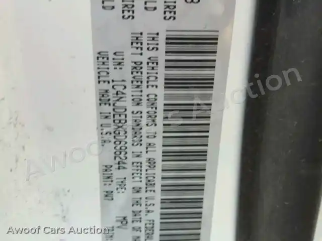 2016 Jeep Compass 1C4NJDEBXGD696244 — Copart auction photo 10