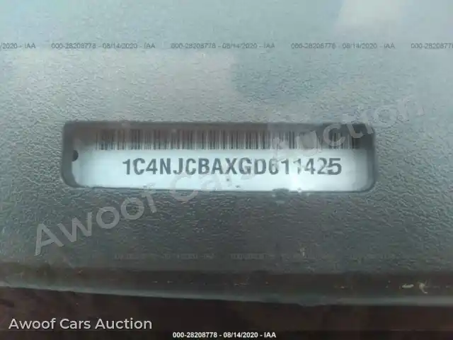 2016 Jeep Compass 1C4NJCBAXGD611425 — Iaai auction photo 9