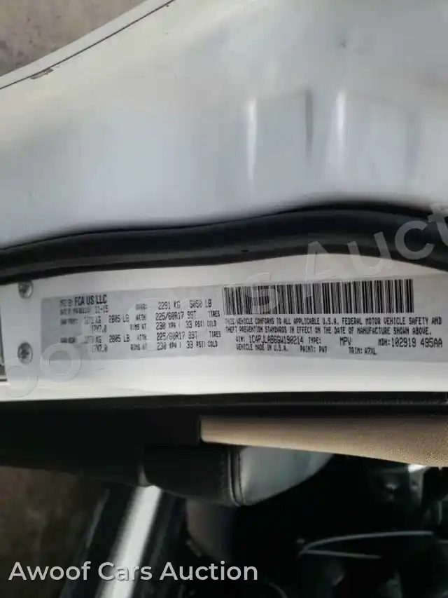 2016 Jeep Cherokee 1C4PJLAB6GW190214 — photo 10 de la vente Copart