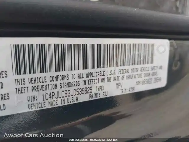 2018 Jeep Cherokee 1C4PJLCB3JD539829 — Iaai auction photo 9