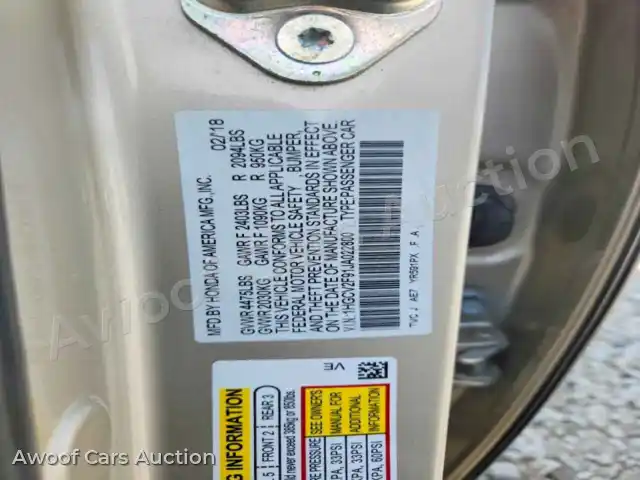 2018 Honda Accord 1HGCV2F91JA022800 — Copart auction photo 12