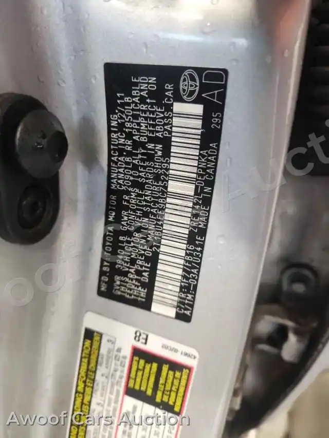 2011 Toyota Corolla 2T1BU4EE9BC752295 — photo 12 de la vente Copart