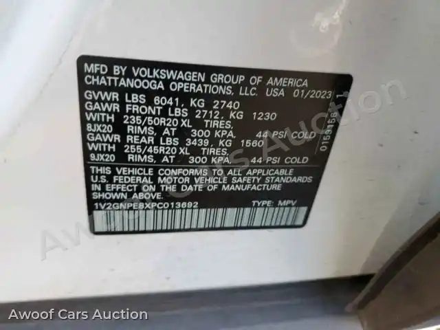 2023 Volkswagen ID.4 PRO S 1V2GNPE8XPC013692 — Copart auction photo 12