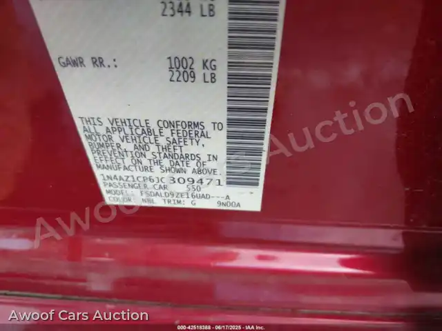 2018 Nissan Leaf 1N4AZ1CP6JC309471 — hoton gwanjo Iaai na 9