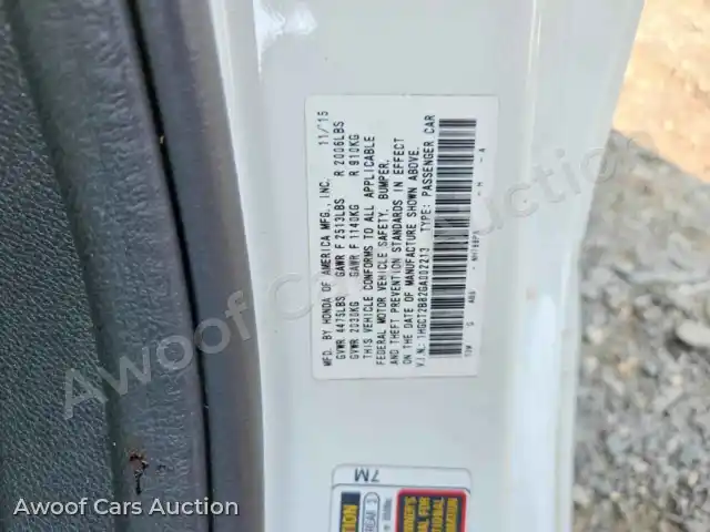 2016 Honda Accord 1HGCT2B82GA002213 — Copart auction photo 12