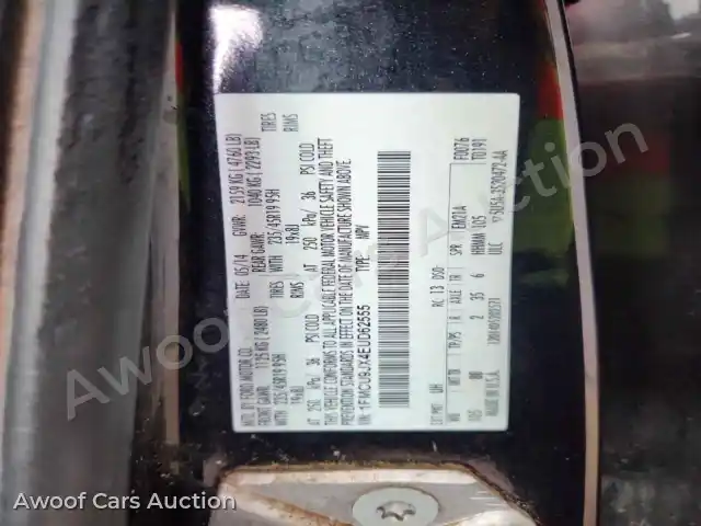 2014 Ford Escape 1FMCU9JX4EUD62555 — photo 13 de la vente Copart