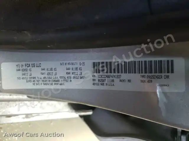 2015 Chrysler 200 1C3CCCAB6FN741937 — photo 10 de la vente Copart