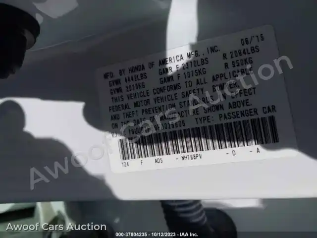 2015 Acura TLX 19UUB1F59FA026606 — photo 9 de la vente Iaai
