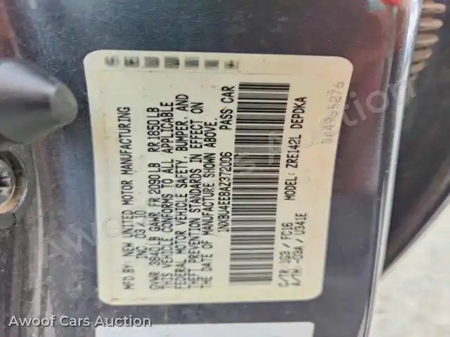2010 Toyota Corolla 1NXBU4EE8AZ372006 — Copart auction photo 12