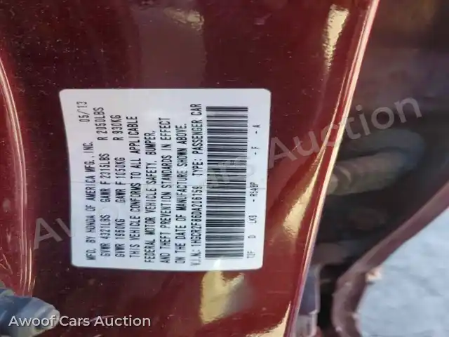 2013 Honda Accord 1HGCR2F86DA206159 — Copart auction photo 12