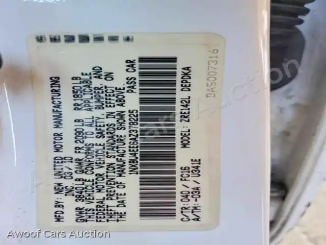 2010 Toyota Corolla 1NXBU4EE6AZ378225 — Copart auction photo 12