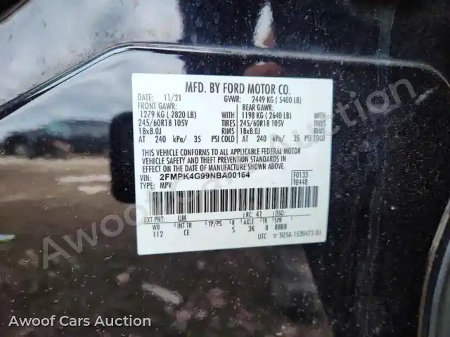 2022 Ford Edge 2FMPK4G99NBA00164 — photo 14 de la vente Copart