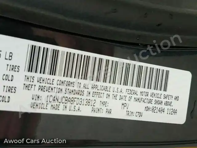2015 Jeep Compass 1C4NJCBA8FD313812 — Manheim auction photo 6